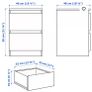 White bedside table Ikea nightstand 2 drawers Image 9