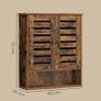Rustic Wall-Mounted Bathroom Cabinet  Vintage Wooden Storage Cabinet with Adjustable Shelf & Open Storage Image 5