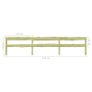 4 pcs 2-Rail Garden Fences Impregnated Pinewood 510x60 cm Image 5