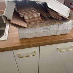Blush pink metro tiles