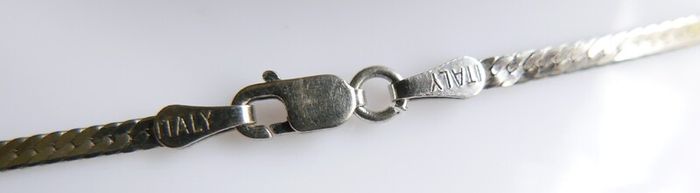 Vintage 925 Sterling Silver 16" Necklace Flat Chain 3.1 grams