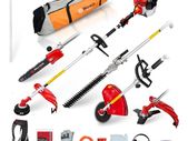 BU-KO 52cc Long Reach Petrol Multi Functional Garden Tool: Petrol Strimmers and Brush Cutter, Extendable Petrol Hedge Trimmer, Pruner Chainsaw, Petrol Grass Trimmers, 75cm Extension Pole, Toolbag