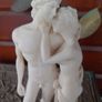 Venus and Adonis sculpture in alabaster resin on marble. D18 post 7e Image 5