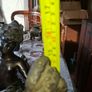 Antique Sculpture a gilt-bronze cast-metal Spanish Conquistador. On his torso is a Cross Pattee, a historical motif commonly associated with Christian military orders and medieval heraldry Image 9