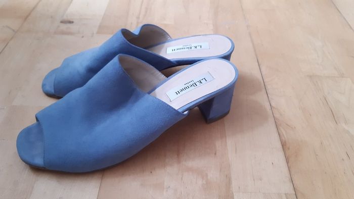 LK Bennett Suede Block Heel Sandals