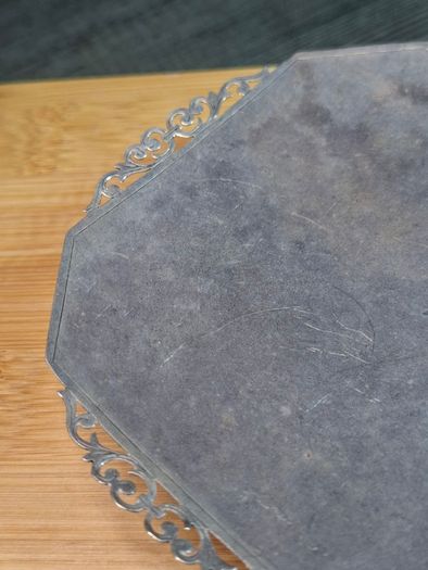 Antique Silver scrollwork footed dish. Hallmarked Birmingham