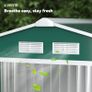 7ft x 4ft Lockable Garden Shed Large Patio Roofed Tool Metal Storage Building Foundation Sheds Box Outdoor Furniture, Green Image 5