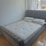 king size grey sleigh bed Image 2