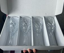 Galway Crystal wine glasses x 4 - brand new / never used (in box)