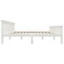 Bed Frame White Solid Pinewood 180x200 cm Image 2