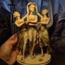 Vintage Alabaster 3 Graces Goddesses from Sandro Botticelli's Painting Primavera Image 3