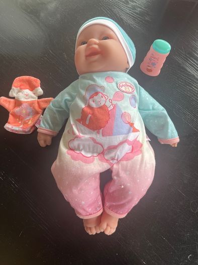Baby doll with  baby Annabell onesie & accessories EUC