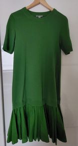 COS green midi dress size xs UK 8-10
