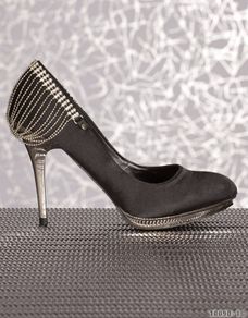 chain high heels royal blue or black