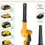 Cordless Air Leaf Blower for Dewalt 18V Battery, Electric Jobsite Air Blower Powerful for Garden Lawn Care Leaf Snow Blowing,Car Computer Dust Cleaner (Tool Only,no Battery) Image 2