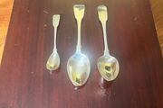 Antique Dublin Georgian Silver Fiddle Back Spoons