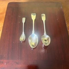 Antique Dublin Georgian Silver Fiddle Back Spoons
