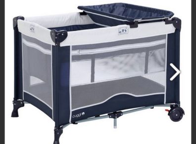 Travel cot with changer