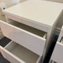 White bedside table Ikea nightstand 2 drawers Image 6