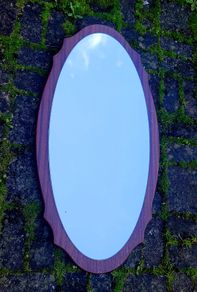 Vintage teak mirror