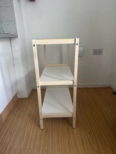 IKEA 3 Shelf Unit White and Birch