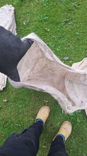 Hessian sacks
