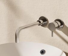 Crosswater chrome wall mounted tap 2 hole set