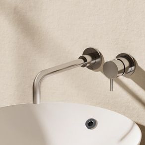 Crosswater chrome wall mounted tap 2 hole set