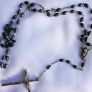 Vintage Mid-Century Black Bead Chain Rosary With Silver Cross Image 4