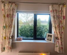 Bespoke handmade French pleat curtains and accessories