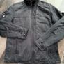 Firetrap Mens Quilted Jacket Charcoal Grey Size L Image 2