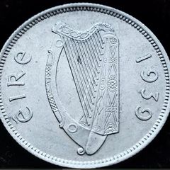 [#102] - Ireland 1939 | Irish 2s | Irish Florin | Salmon | KM.15 | High Grade