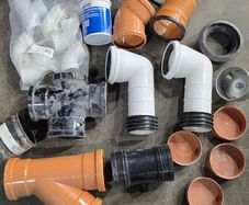Various 4" sewer fittings