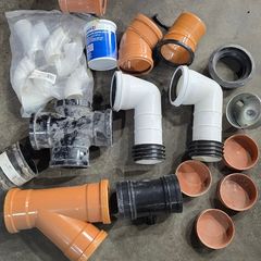 Various 4" sewer fittings