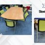 6 X Steelcase Green Meeting Chairs Image 3