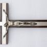 Vintage 10" Italian Wooden Wall Crucifix with Silver Corpus Image 3