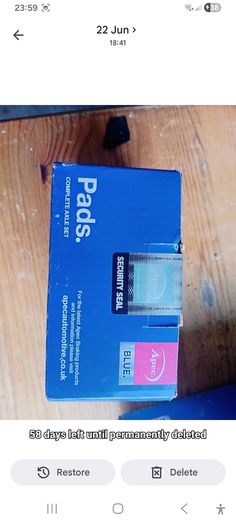 Toyota Avensis rear brake pads and discs