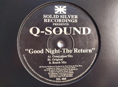 Q-SOUND - Good Night - Solid Silver Recordings - QUALITY 90s HOUSE! Sides - Gravity - EPIC 90s End of the Night TUNE!!