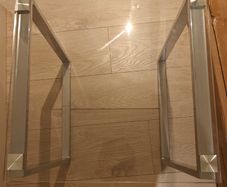 Side glass table