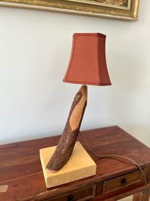 Handcrafted Wooden Table Lamp