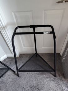 2 IKEA TILLSLAG black metal trestle legs