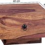 Bedside Table Sheesham Solid Wood 40 x 40 x 25 cm Modern Bedside Chest of Drawer Image 3
