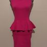 Evita Pink Peplum Dress, New With Tags Image 5