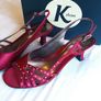 Clarkes Shoe/Stylish Red Satin Shoes from Clarkes  .. Colour: Red  ..  Size: 5.5 UK  ..  39 EU Image 9