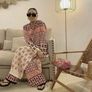 Zara Bloggers Insta Famous Pink Geometric Print Long Dress  Size XL UK 14 Image 2