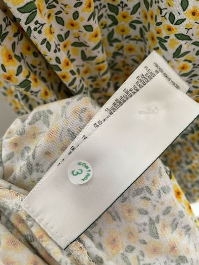M&S yellow mix floral  dress size 16 - New
