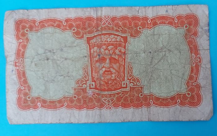 Irish 1966 Lavery ten shilling banknote in used condition