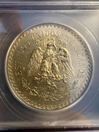 1933 Mexico Un Peso ICG graded MS64
