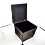 4 Piece Garden Lounge Set with Cushions Poly Rattan Brown Image 4