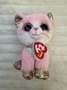 TY Beanie Boos FIONA the Pink Cat approx. 6 inch used Please see photos